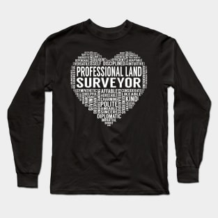 Professional Land Surveyor Heart Long Sleeve T-Shirt